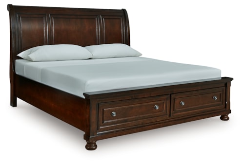 King Sleigh Storage Bed