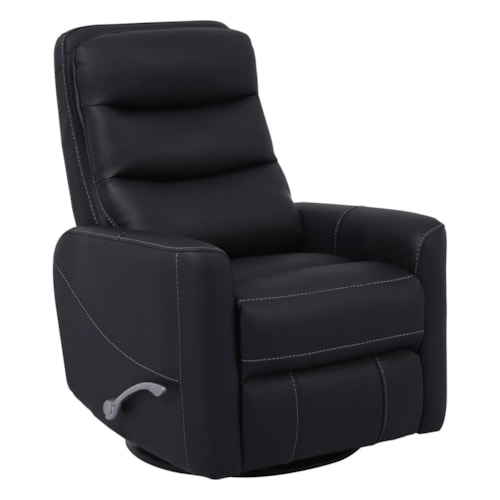 Contemporary Swivel Glider Recliner with Articulating Headrest