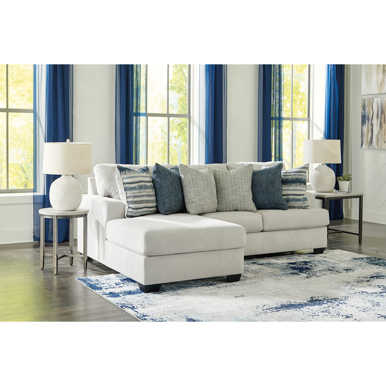 Ashley Furniture Benchcraft Lowder 2-Piece Sectional with Chaise