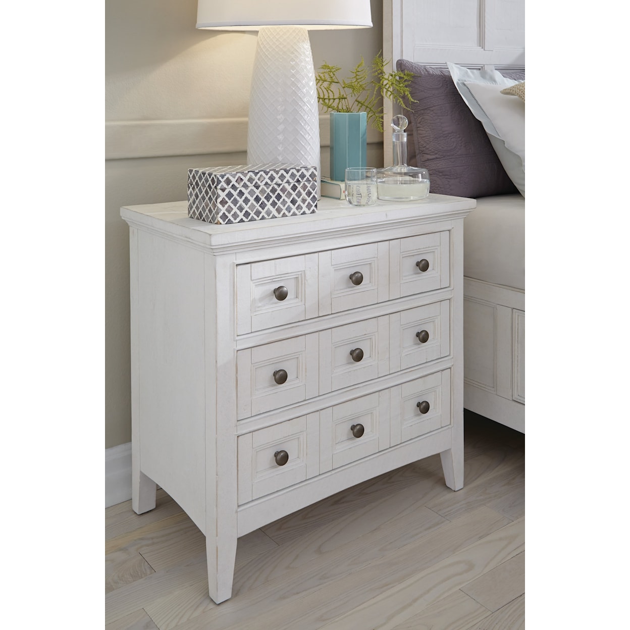 Magnussen Home Heron Cove Bedroom 3-Drawer Nightstand