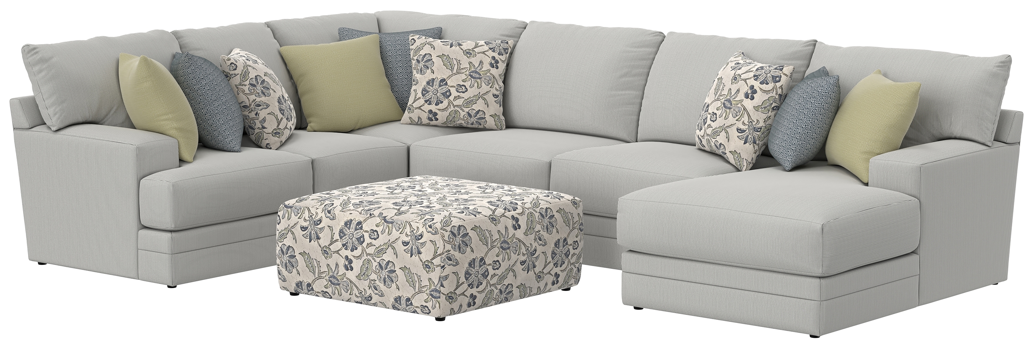 4-Piece Sectional Sofa with Cocktail Ottoman