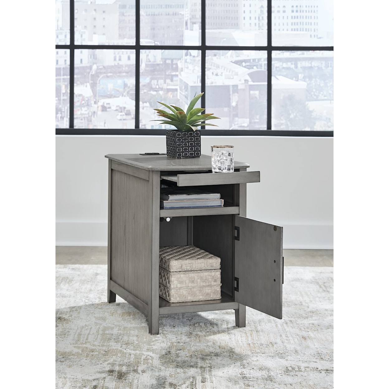 Ashley Signature Design Devonsted Chair Side End Table