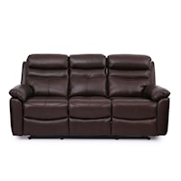 Casual Wallhugger Dual Reclining Sofa with Pillow Arms