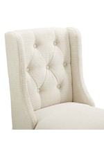 Modway Baronet Tufted Button Upholstered Fabric Bar Stool