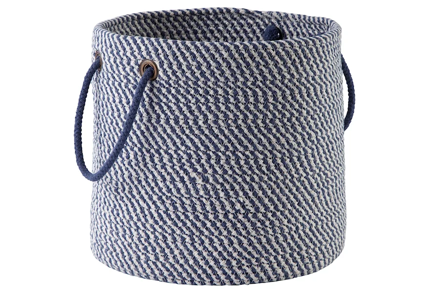 Accents Eider Navy Basket by Ashley Furniture Signature Design at Del Sol Furniture