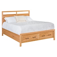 Casual King Storage Footboard Bed