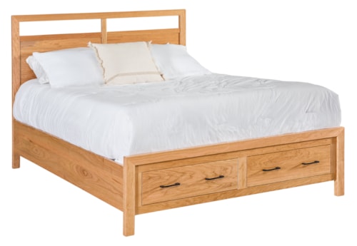 Casual Queen Storage Footboard Bed