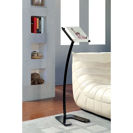 Contemporary Metal Book Stand with U-Shaped Base