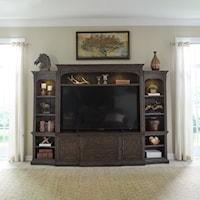 Traditional Entertainment Center with Piers