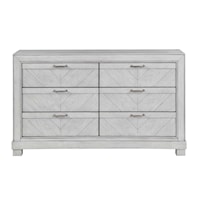 Montana Rustic 6-Drawer Dresser with Felt-Lined Top Drawers