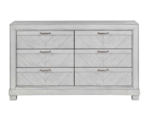Montana Rustic 6-Drawer Dresser with Felt-Lined Top Drawers