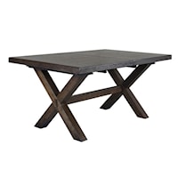 Astoria Rustic Trestle Dining Table with 18in. Leaf