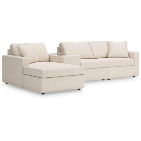 4-Piece Sectional With Chaise