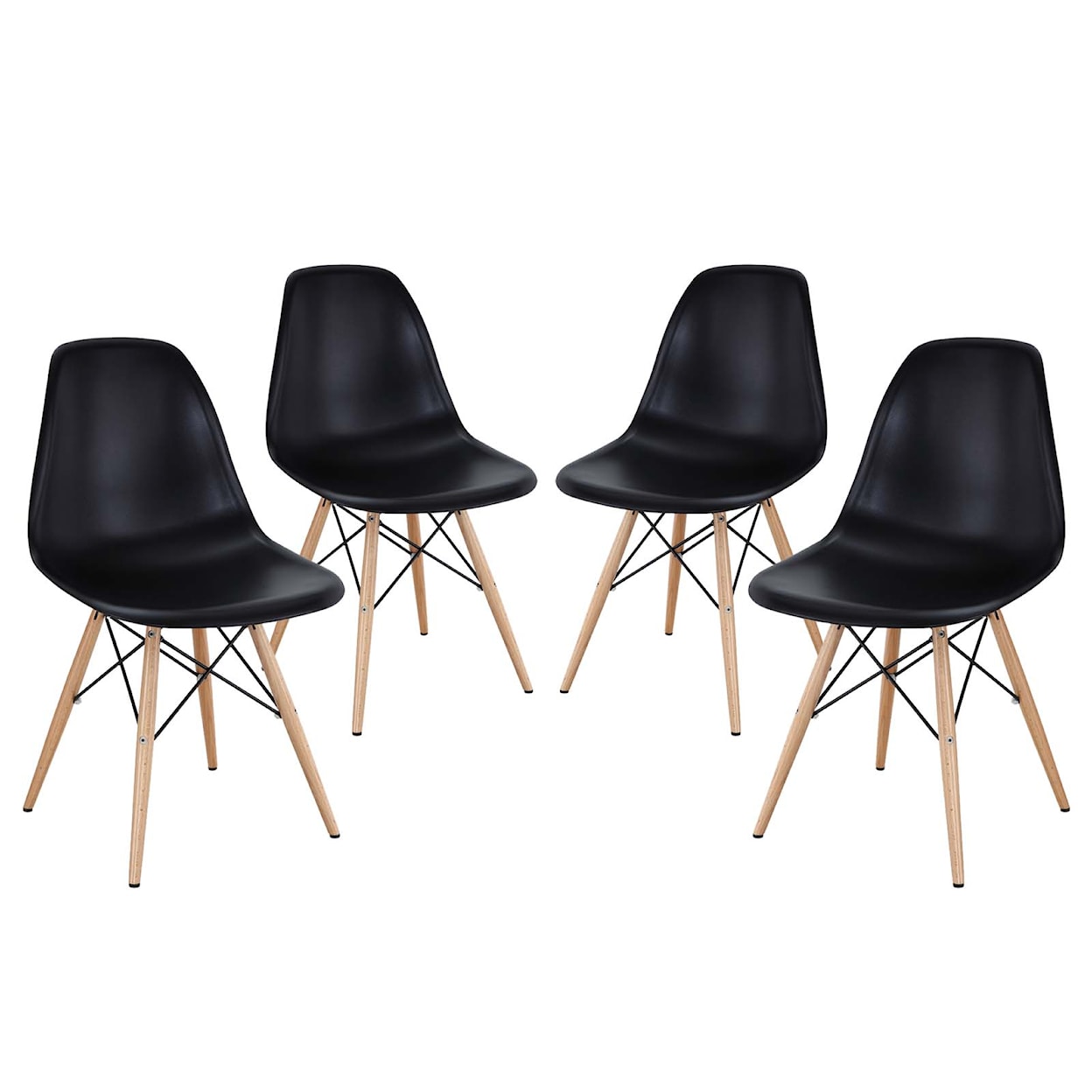 Modway Pyramid Dining Side Chairs Set