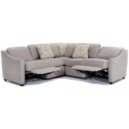 Custom 2 Pc Sectional w/ Recliners