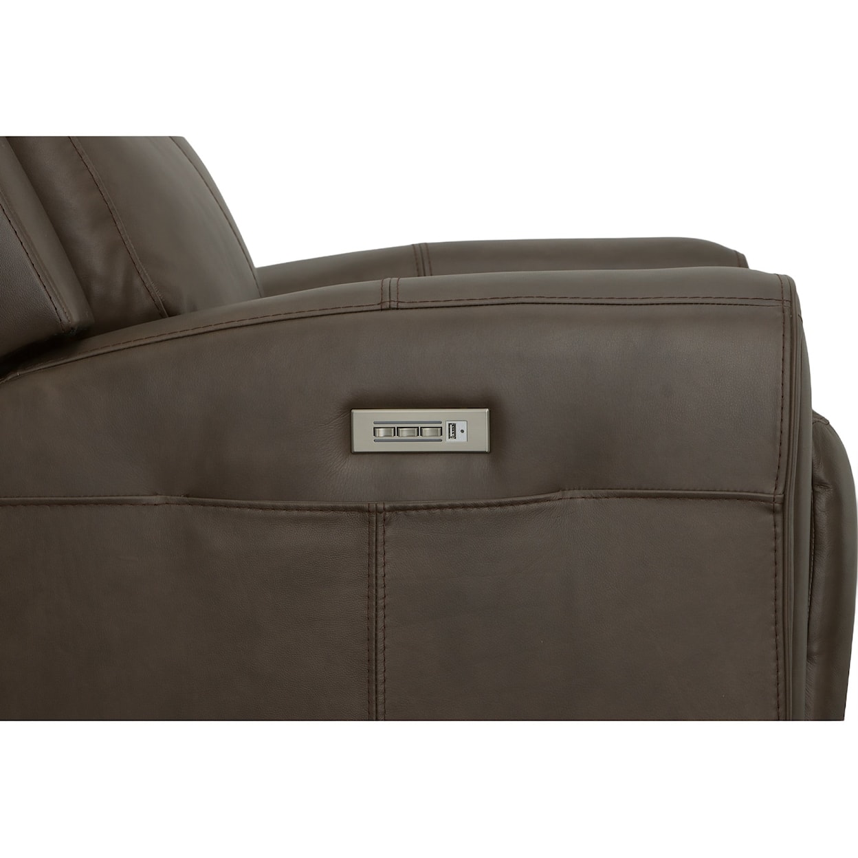 Flexsteel Barnett Power Recliner with Power Headrest & Lumbar