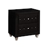 Furniture of America - FOA Alzire 2-Drawers Nightstand with Button Tufting