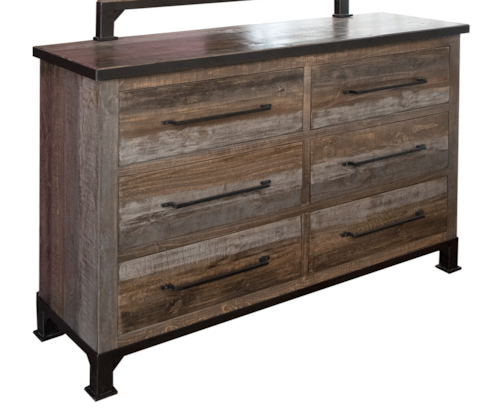 Rustic 6-Drawer Dresser with Microfiber Lined Drawers