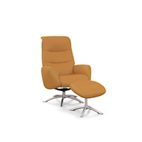Q03 Contemporary Manual Recliner with Ottoman
