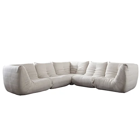 Casual 5-Piece Corner Sectional Sofa