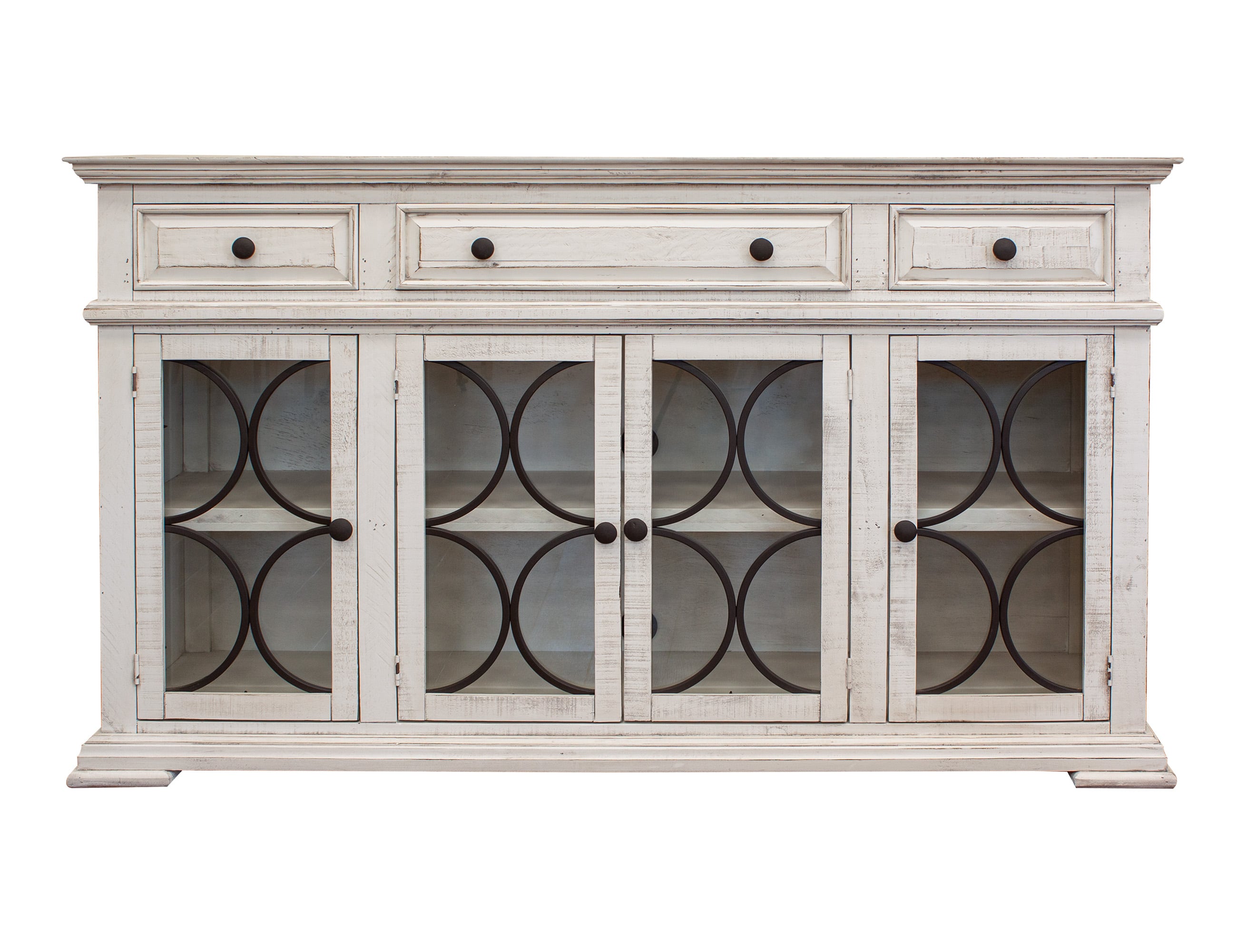 International Furniture Direct Bonanza Ivory 4-Door Sideboard
