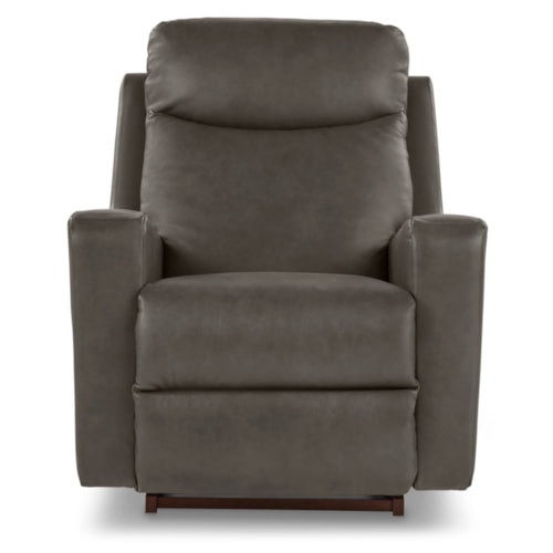Contemporary Power Rocking Recliner w/ Headrest