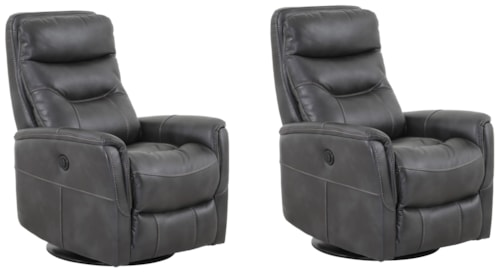 Casual Power Swivel Glider Recliner with Articulating Headrest (Set of 2)