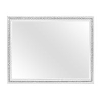 Contemporary Dresser Mirror with Crystal Mirror Trim