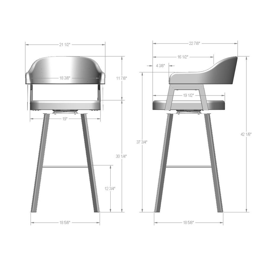 Upholstered Bar Height Stool
