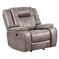 Transitional Manual Glider Recliner with Pillow Arms
