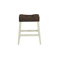 Transitional 2-Count Upholstered Counter-Height Stools