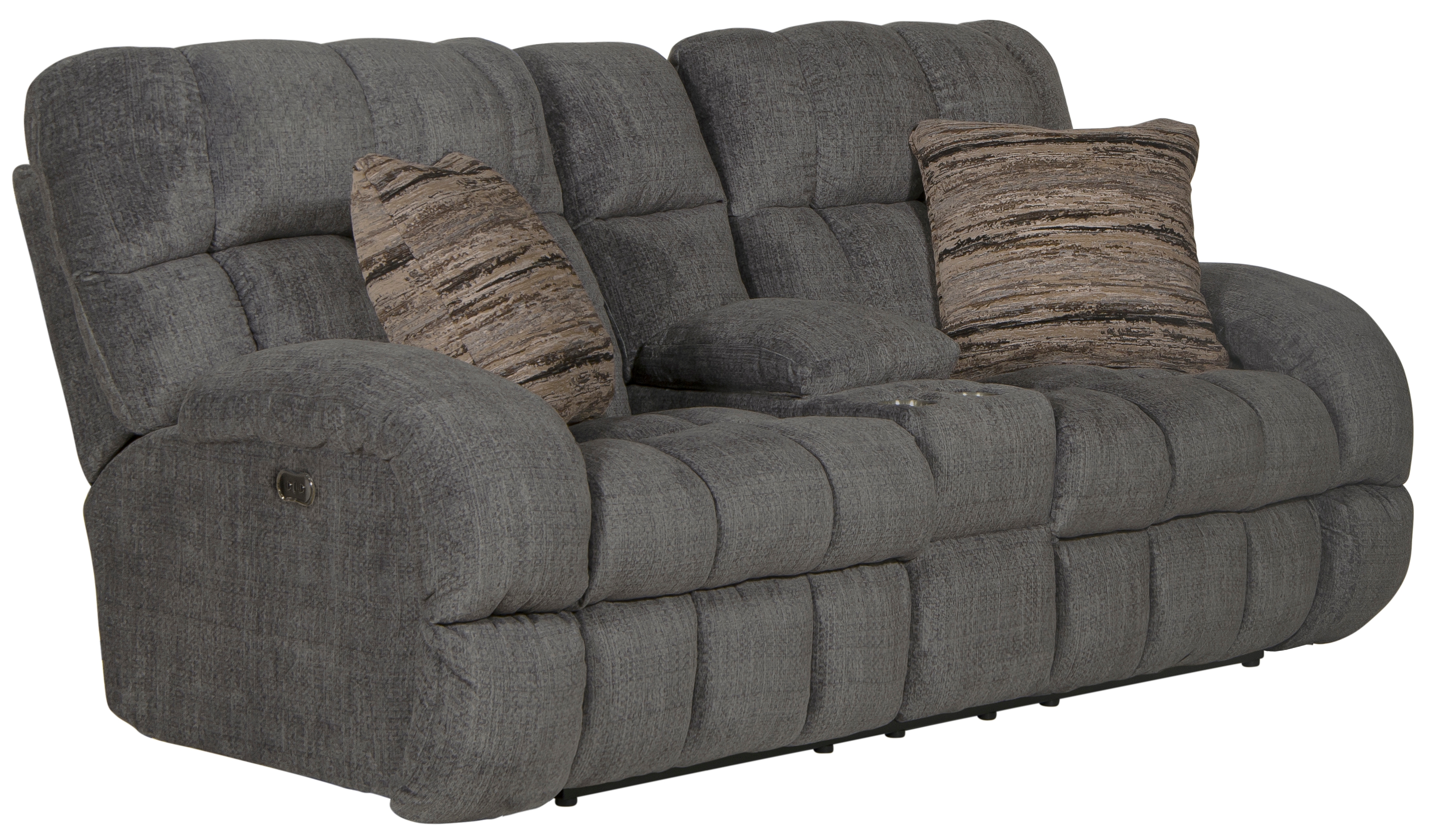 Lay Flat Power Reclining Console Loveseat