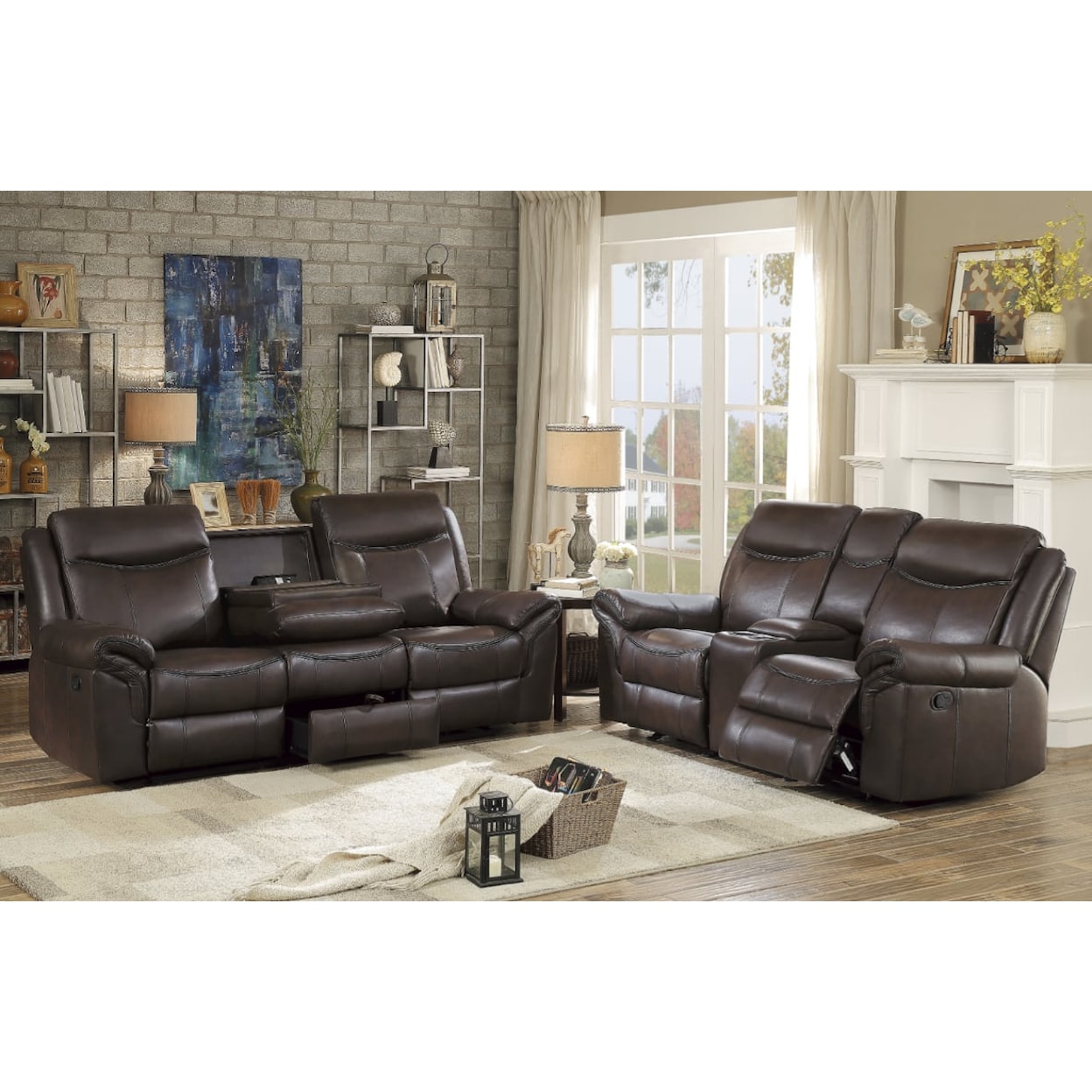 Homelegance Furniture Aram 2-Piece Living Room Set