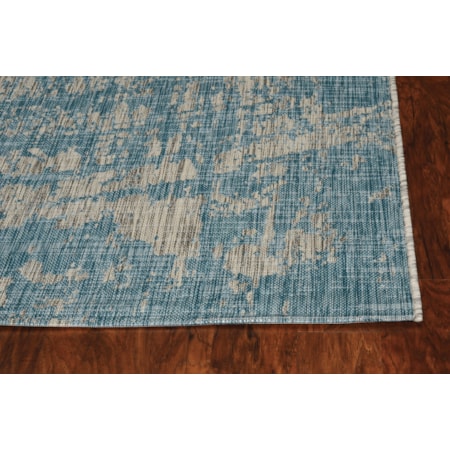 2’7” x 3’11” Teal Strokes Rug