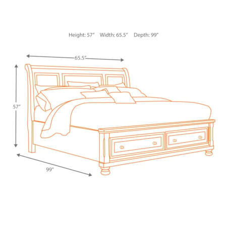 California King Sleigh Bed