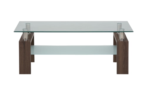 Contemporary Cocktail Table with Glass Top