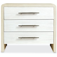 Transitional 3-Drawer Nightstand with Two-Tone Finish