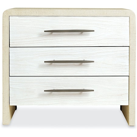 Transitional 3-Drawer Nightstand with Two-Tone Finish