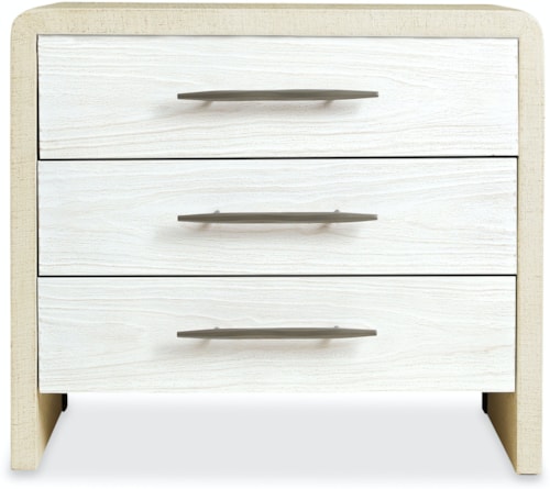 Transitional 3-Drawer Nightstand with Two-Tone Finish