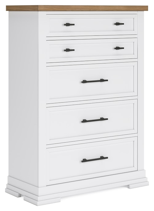 Two-Tone 5-Drawer Chest