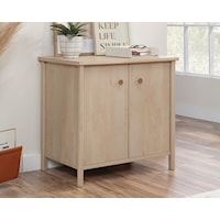 Transitional Two-Door Storage Cabinet with Adjustable Shelf