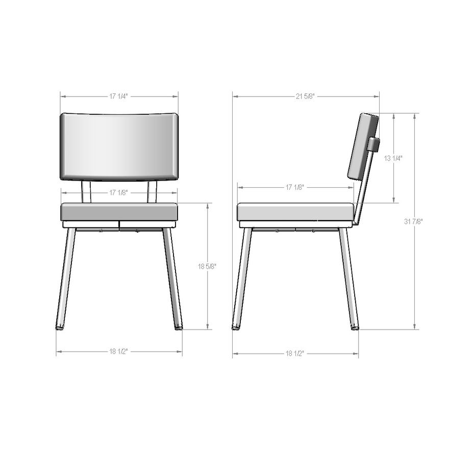 Amisco Wesley Upholstered Dining Side Chair