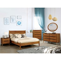 4 Pc. Twin Bedroom Set w/ Oval Mirror