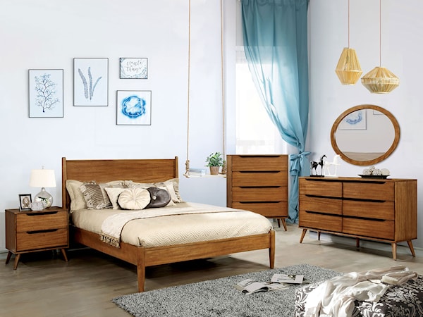 4 Pc. Full Bedroom Set w/ Oval Mirror