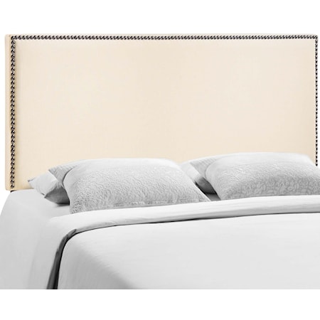 Queen Nailhead Upholstered Headboard