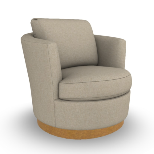 Mid-Century Modern Swivel Barrel Chair