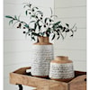 Ashley Furniture Signature Design Accents Meghan Tan/Black Vase Set