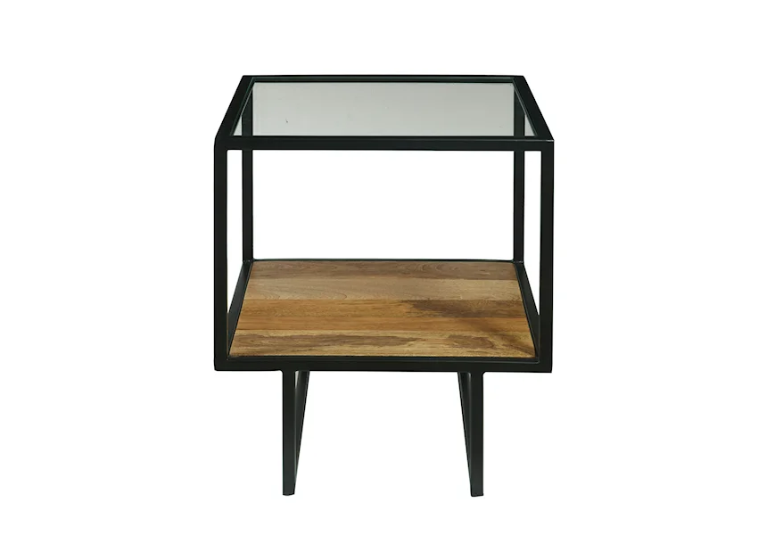 Accents End Table with Glass Top by Accentrics Home at Jacksonville Furniture Mart