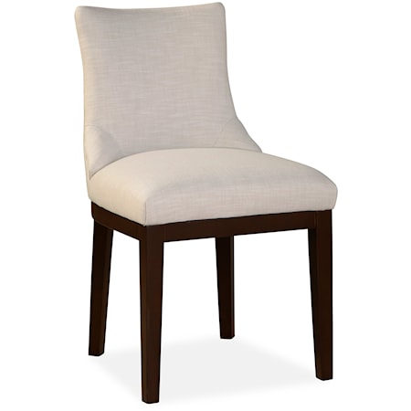 Contemporary Side Chair with Slight Wing Back