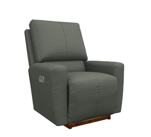 Contemporary Power Rocking Recliner with Power Headrest